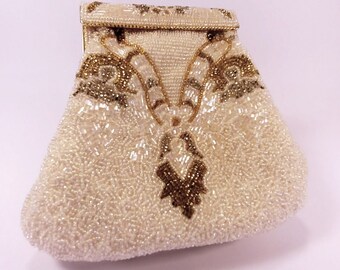 Vintage Delill Beaded Purse 1950s