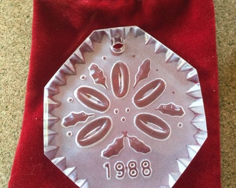 Vintage Waterford Crystal Annual Christmas Ornament 1988 Five Golden Rings Fifth Of Twelve Vintage Waterford Crystal Annual Christmas Ornament 1988 Five Golden Rings Fifth Of Twelve