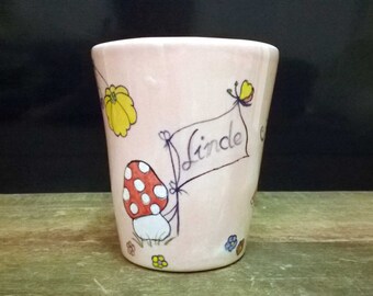 Princess Mug Name-mug colorful, hand painted