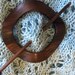 Shawl Pin, Classic Wave Shawl Pin, Wood Brooch, Handcrafted Shawl Pin, Round Shawl Pin, Wavy Circle Shawl Pin, Rosewood Pin, Jul Designs
