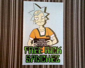 Free Rick Sanchez - Rick and Morty Fan Art Decal