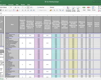 wedding planning budget sheet