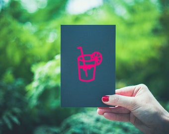Illustration screen printed 10 X 15 CM - SUMMER