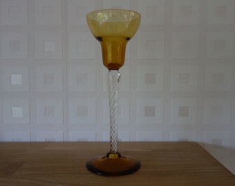Air twist stem glass made in Italy in the 1950's