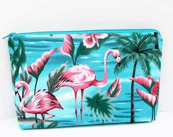 Flamingo Paradise, Make-up Bag, Cosmetic Zipper Pouch