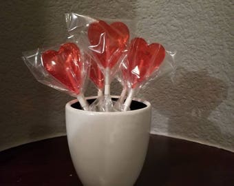 1 Dozen Heart lollipops