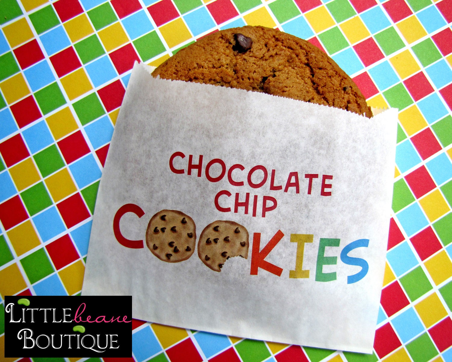 Chocolate chip cookie bags Cookie bag Chocolate chip