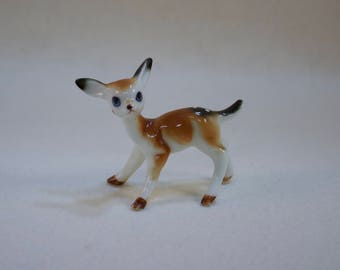 Vintage Bone China Miniature Fawn, Deer Figurine