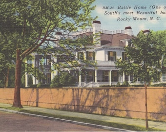 Rocky Mount, North Carolina, Battle Home - Vintage Postcard - Postcard - Unused (H)