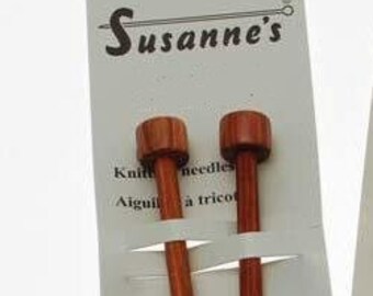 Rosewooden Children's knitting needles, length 21 cm