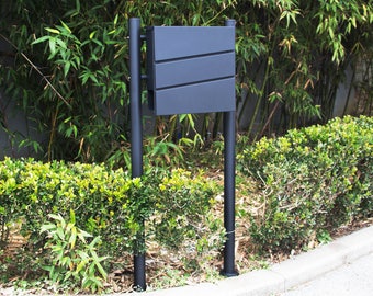 Stainless Steel MPB932B Mailbox and MPB502B Post Modern Urban Style