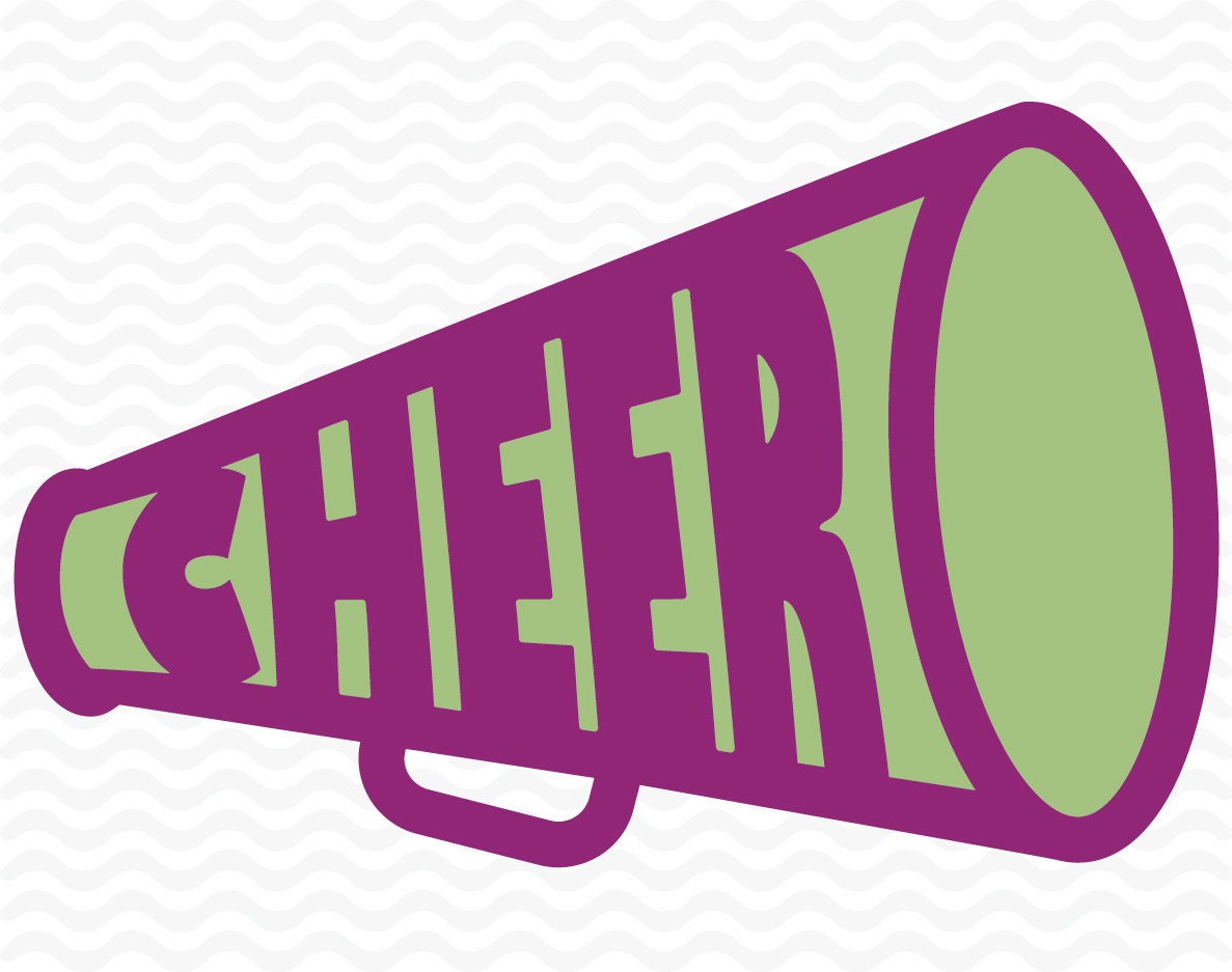 Download Cheer Megaphone Design Cheerleading SVG DXF EPS for use