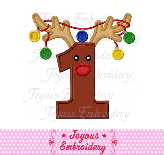 Items similar to Instant Download Christmas Number 1 With Reindeer