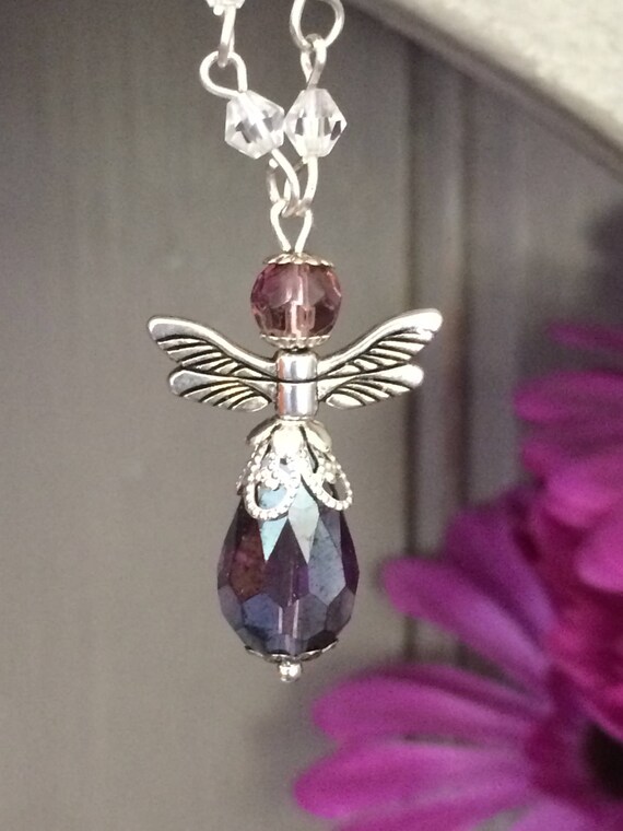 Guardian angel car charm Hanging angel charm Lucky angel