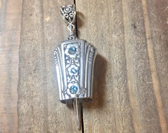 Angel Bell Pendant necklace- Fortune 1939 Bell necklace- Silverware jewelry- spoon jewelry-Bell necklace, knife bell necklace-
