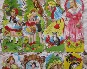 Vintage EAS Germany Paper Scraps Lithographed Die Cut Sweet Fairy Tale EAS 3035