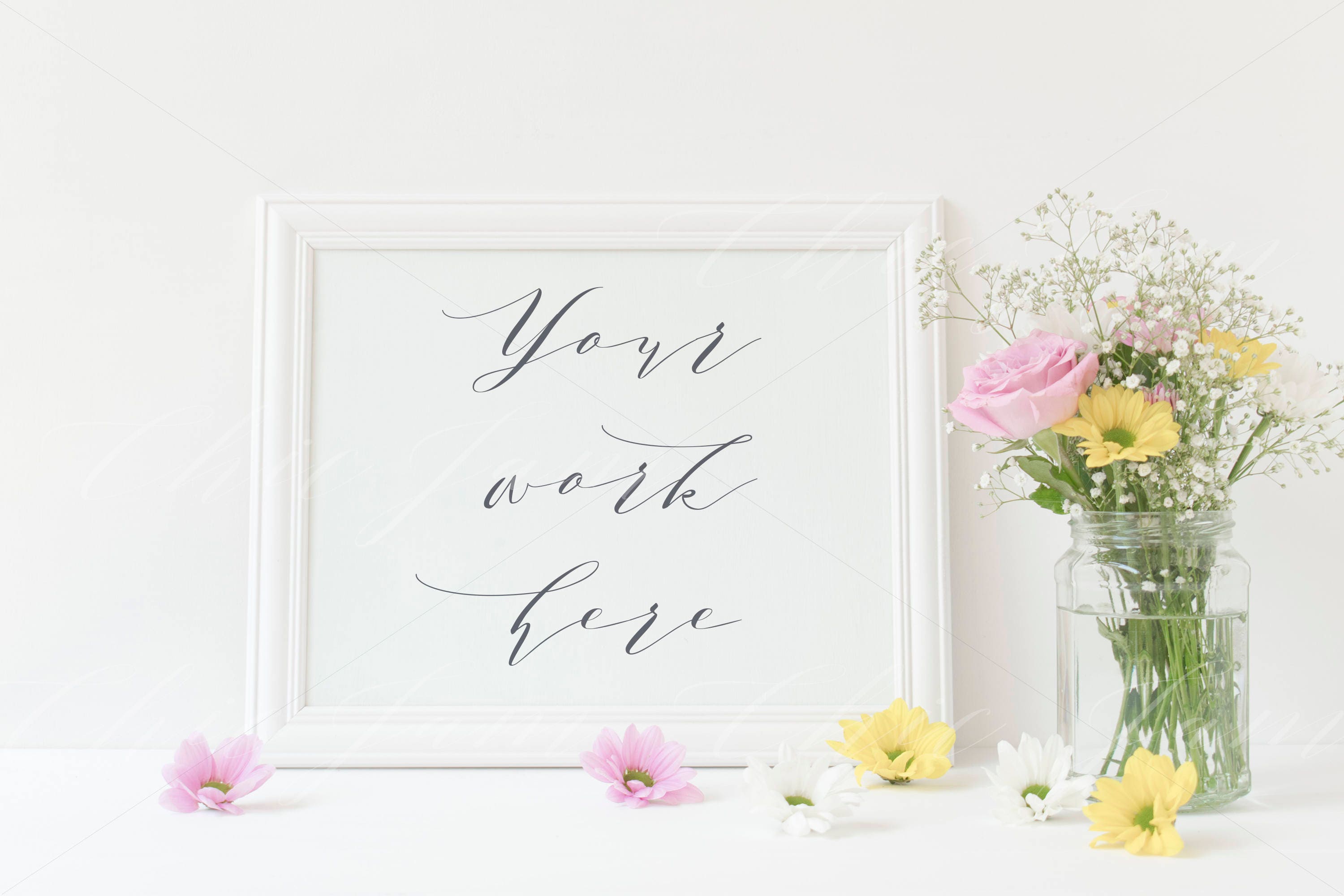 Download Frame Mockup Horizontal Frame Mock up Floral Mockup