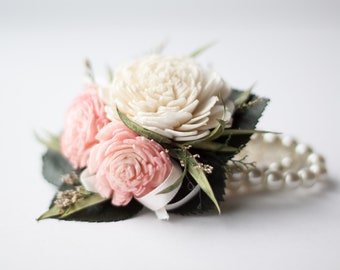 Women's Wristlet Corsage - Traditional Wrist Corsage - Keepsake Wrist Corsage - Prom Corsage - Mother's Corsage - beaded bracelet corsage