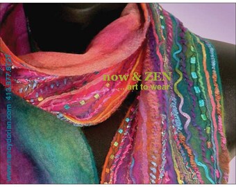 Instructions for Nuno Felted Scarf