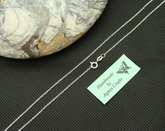 16" 18" 20" 24" Medium Trace Sterling Silver chain, 925 sterling silver necklace, 925 silver chain, STS