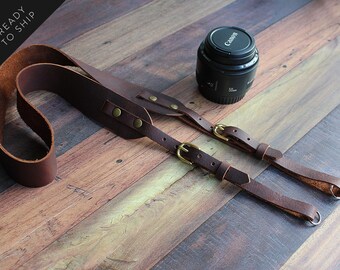 Leather Camera Strap, DSLR Camera Strap, Adjustable Camera Strap, Nikon, Canon, Camera Accessories, Photographer Gift