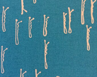 Good Hair Day by Kim Andersson of I Adore Pattern for Windham Fabrics Bobby Pins on Turquoise