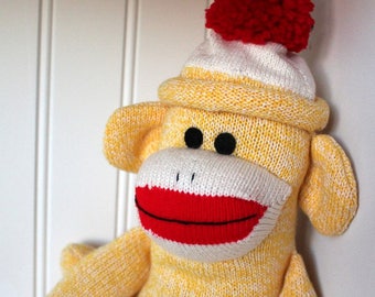 Yellow Sock Monkey - Traditional Rockford Red Heel Socks