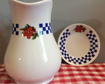 Vintage LIMOGES Porcelain Milk / Cream Jug, Limoges Creamer, Creamer and Saucer, French Fine Porcelain