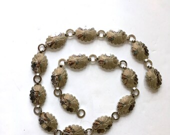 Silver Concho Belt Vintage 80s Size L to XL