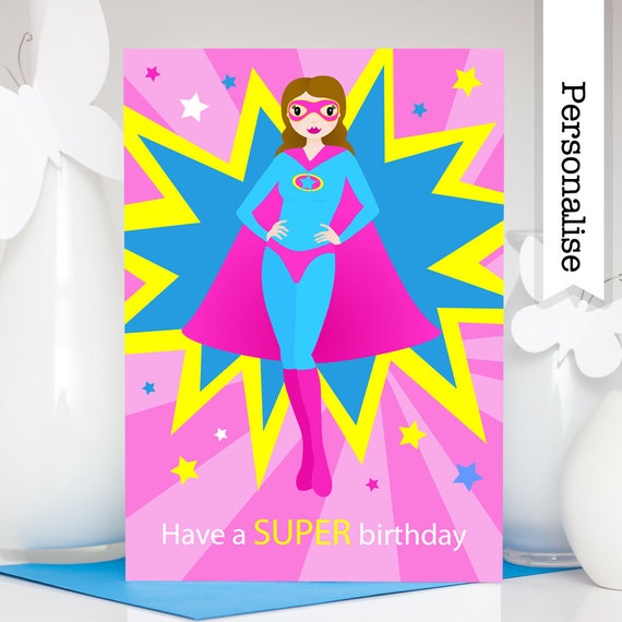 Super Woman Birthday Card Superwoman Card Personalised