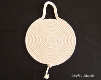 Rope Trivet - Handmade - Hot pad - Hot mat - Pot stand - Pot mat - Kitchen trivet - Hot pot pad - Rope Hot pad - Table protector.