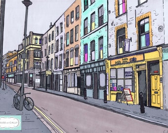 SALE A3 Giclee print of Lexington Street, Soho