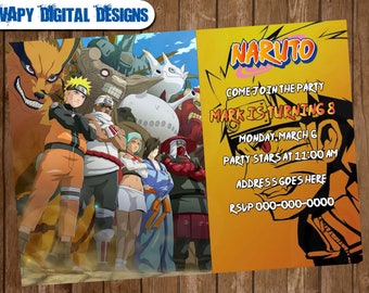 naruto invitation etsy