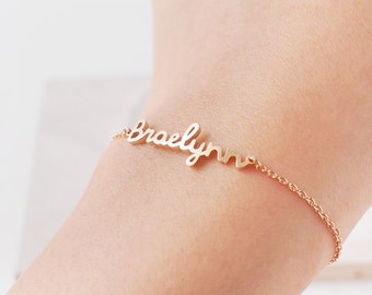 Custom Name Bracelet - Personalized Name Bracelet - Baby Name - Her Name His Name - Personaized Keepsake Bracelets - #LA03F1