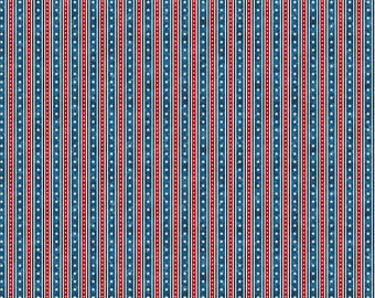 New Stars & Stripes Fabric 39374-49; Third Yard, Half Yard, or By The Yard; Patriotic Fabric; Northcott - Stonehenge