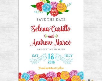 fiesta save the date cards / mexican save the date / printable save the date / printed save the dates