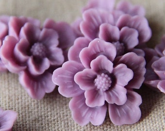 12 pcs of sakura flower cabochon-22mm-rc0166-6-lilac