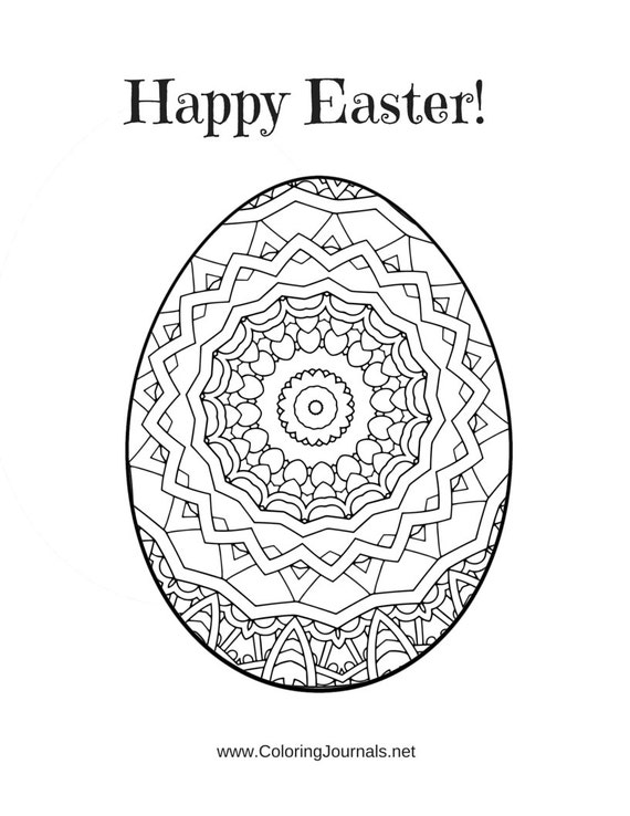 5 mandala inspired easter egg coloring pages printable pdf