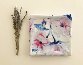 Muslin Swaddle Blanket | Floral Swaddle |Flower Blanket | Floral Wrap | Baby Shower Gift