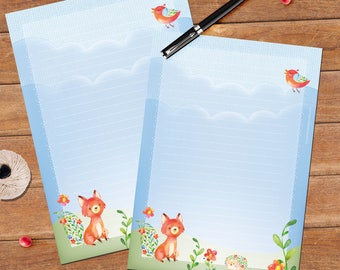 Joyful fox - A5 size - 12 sheets