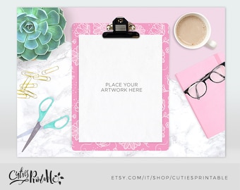 Gold Clipboard Mockup - Instant Download - Styled Mock Up Photography for Shops - Stock Photo - Planner mockup