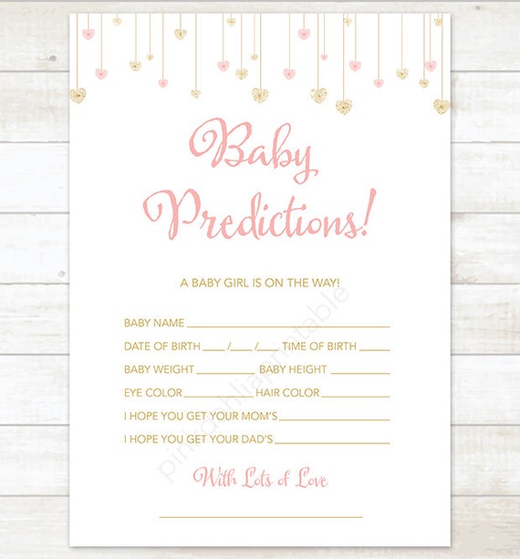 baby-prediction-card-pink-gold-baby-sprinkle-shower-game-diy