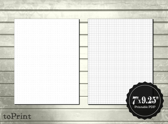 5mm square grid and dot grid 7x925 size printable