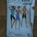 1992 kwik sew pattern 2180 misses leotard and shorts sz XS-S-M-L