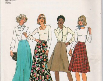 Four Gored Skirt Retro Skirt Pattern SIMPLICITY 7308 UNCUT waist 30" Long Skirt Pattern Maxi Skirt Pattern Evening Skirt 1970s Skirt Pattern