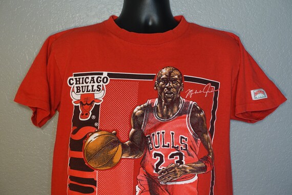 1991 Michael Jordan - Nutmeg Chicago Bulls Stat Card Vintage T-Shirt