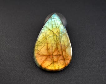 Labradorite natural stone cabochon 56 x 37 x 6 mm