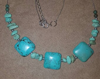 19"-21" adjustable Magnesite necklace