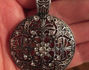 Pretty Antique Silver Keychain