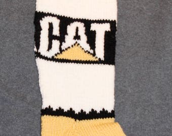 CAT (Caterpillar) Personalized Knit Christmas Stocking